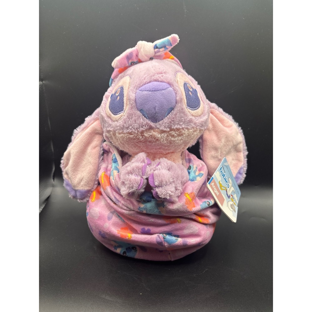 Disney Babies Angel Plush Lilo & Stitch Pink Swaddle Blanket Toy NWT